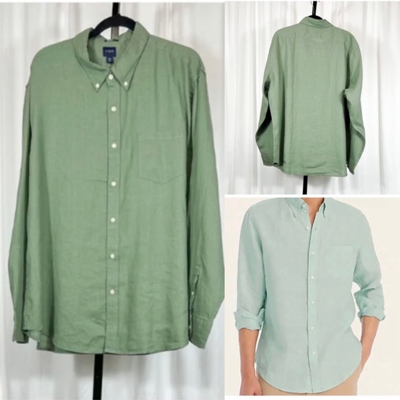 J. Crew Other - J.Crew NWT Sz XXL Classic Faded Bluegrass Linen Cotton Button Down Shirt